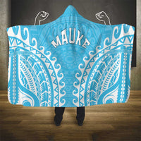 Custom Cook Islands Mauke Hooded Blanket Polynesian Tribal Tattoo
