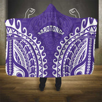 Custom Cook Islands Rarotonga Hooded Blanket Polynesian Tribal Tattoo