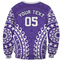 Custom Cook Islands Rarotonga Sweatshirt Polynesian Tribal Tattoo