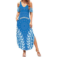 Custom Cook Islands Pukapuka Family Matching Summer Maxi Dress and Hawaiian Shirt Polynesian Tribal Tattoo