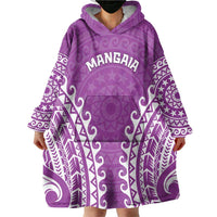 Custom Cook Islands Mangaia Wearable Blanket Hoodie Polynesian Tribal Tattoo