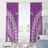 Custom Cook Islands Mangaia Window Curtain Polynesian Tribal Tattoo