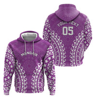 Custom Cook Islands Mangaia Zip Hoodie Polynesian Tribal Tattoo