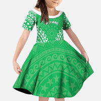 Custom Cook Islands Mitiaro Family Matching Summer Maxi Dress and Hawaiian Shirt Polynesian Tribal Tattoo