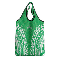 Custom Cook Islands Mitiaro Grocery Bag Polynesian Tribal Tattoo