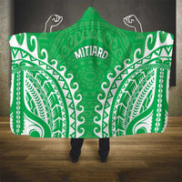 Custom Cook Islands Mitiaro Hooded Blanket Polynesian Tribal Tattoo