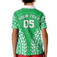 Custom Cook Islands Mitiaro Kid Polo Shirt Polynesian Tribal Tattoo