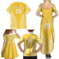 Custom Cook Islands Aitutaki Family Matching Summer Maxi Dress and Hawaiian Shirt Polynesian Tribal Tattoo LT05 - Polynesian Pride