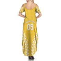Custom Cook Islands Aitutaki Family Matching Summer Maxi Dress and Hawaiian Shirt Polynesian Tribal Tattoo LT05 - Polynesian Pride