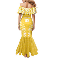Custom Cook Islands Aitutaki Mermaid Dress Polynesian Tribal Tattoo