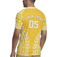 Custom Cook Islands Aitutaki Rugby Jersey Polynesian Tribal Tattoo