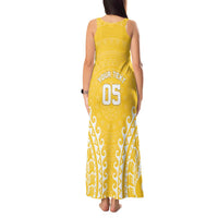 Custom Cook Islands Aitutaki Tank Maxi Dress Polynesian Tribal Tattoo