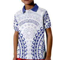 Custom Cook Islands Palmerston Kid Polo Shirt Polynesian Tribal Tattoo