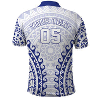 Custom Cook Islands Palmerston Polo Shirt Polynesian Tribal Tattoo
