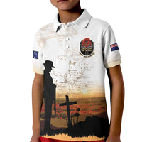 Australia And New Zealand ANZAC Day Kid Polo Shirt Battle Of Beersheba LT05 Kid Beige - Polynesian Pride