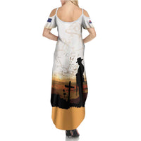 Australia And New Zealand ANZAC Day Summer Maxi Dress Battle Of Beersheba LT05 - Polynesian Pride