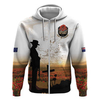 Australia And New Zealand ANZAC Day Zip Hoodie Battle Of Beersheba LT05 Zip Hoodie Beige - Polynesian Pride