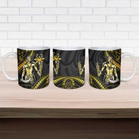Filipinos Lapu Lapu Hero Ceramic Mug Gold Polynesian Tribal Tattoo