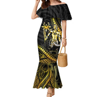 Filipinos Lapu Lapu Hero Mermaid Dress Gold Polynesian Tribal Tattoo