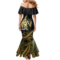 Filipinos Lapu Lapu Hero Mermaid Dress Gold Polynesian Tribal Tattoo
