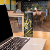 Filipinos Lapu Lapu Hero Skinny Tumbler Gold Polynesian Tribal Tattoo LT05 - Polynesian Pride