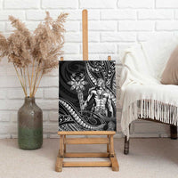 Filipinos Lapu Lapu Hero Canvas Wall Art Black Polynesian Tribal Tattoo