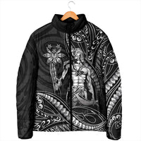Filipinos Lapu Lapu Hero Padded Jacket Black Polynesian Tribal Tattoo