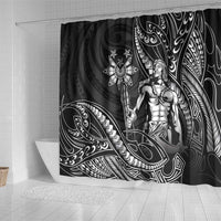 Filipinos Lapu Lapu Hero Shower Curtain Black Polynesian Tribal Tattoo