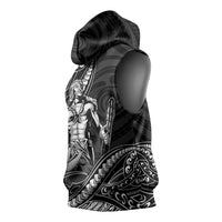 Filipinos Lapu Lapu Hero Sleeveless Hoodie Black Polynesian Tribal Tattoo