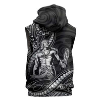Filipinos Lapu Lapu Hero Sleeveless Zip Hoodie Black Polynesian Tribal Tattoo