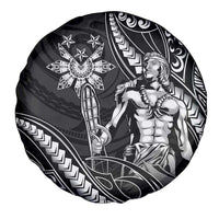 Filipinos Lapu Lapu Hero Spare Tire Cover Black Polynesian Tribal Tattoo
