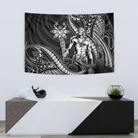 Filipinos Lapu Lapu Hero Tapestry Black Polynesian Tribal Tattoo