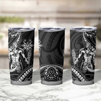 Filipinos Lapu Lapu Hero Tumbler Cup Black Polynesian Tribal Tattoo
