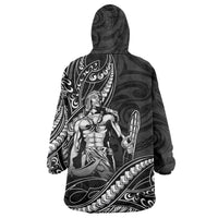 Filipinos Lapu Lapu Hero Wearable Blanket Hoodie Black Polynesian Tribal Tattoo