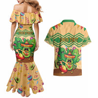 Personalised Hawaii Cinco De Mayo Couples Matching Mermaid Dress and Hawaiian Shirt Funny Style LT05 - Polynesian Pride