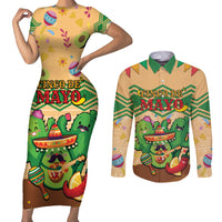 Personalised Hawaii Cinco De Mayo Couples Matching Short Sleeve Bodycon Dress and Long Sleeve Button Shirt Funny Style