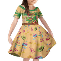 Personalised Hawaii Cinco De Mayo Kid Short Sleeve Dress Funny Style