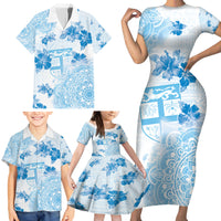 Happy Fiji Girmit Day Family Matching Short Sleeve Bodycon Dress and Hawaiian Shirt Fijian Tapa With Mandala Pattern LT05 - Polynesian Pride