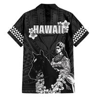 Hawaii King Kamehameha Day Parade Family Matching Off Shoulder Short Dress and Hawaiian Shirt With Pa'u Riders Plumeria Kakau Tribal Pattern LT05 - Polynesian Pride