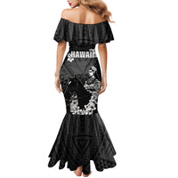 Hawaii King Kamehameha Day Parade Mermaid Dress With Pa'u Riders Plumeria Kakau Tribal Pattern LT05 - Polynesian Pride
