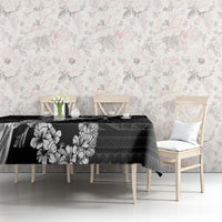 Hawaii King Kamehameha Day Parade Tablecloth With Pa'u Riders Plumeria Kakau Tribal Pattern