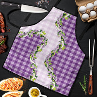 Violet Hawaii Palaka Apron Maile Pikake Honohono Orchid Lei