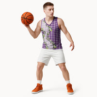 Violet Hawaii Palaka Basketball Jersey Maile Pikake Honohono Orchid Lei