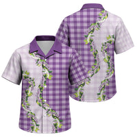 Violet Hawaii Palaka Family Matching Puletasi and Hawaiian Shirt Maile Pikake Honohono Orchid Lei LT05 Son's Shirt Violet - Polynesian Pride