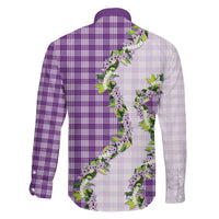 Violet Hawaii Palaka Family Matching Summer Maxi Dress and Hawaiian Shirt Maile Pikake Honohono Orchid Lei LT05 Son's Shirt Violet - Polynesian Pride
