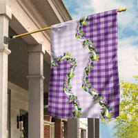 Violet Hawaii Palaka Garden Flag Maile Pikake Honohono Orchid Lei
