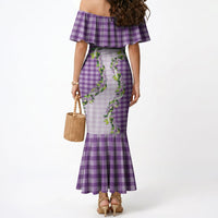 Violet Hawaii Palaka Mermaid Dress Maile Pikake Honohono Orchid Lei LT05 - Polynesian Pride