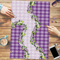 Violet Hawaii Palaka Puzzle Maile Pikake Honohono Orchid Lei LT05 Violet - Polynesian Pride