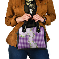 Violet Hawaii Palaka Shoulder Handbag Maile Pikake Honohono Orchid Lei LT05 - Polynesian Pride