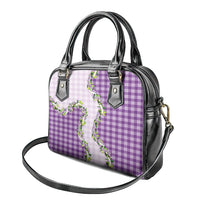Violet Hawaii Palaka Shoulder Handbag Maile Pikake Honohono Orchid Lei LT05 - Polynesian Pride